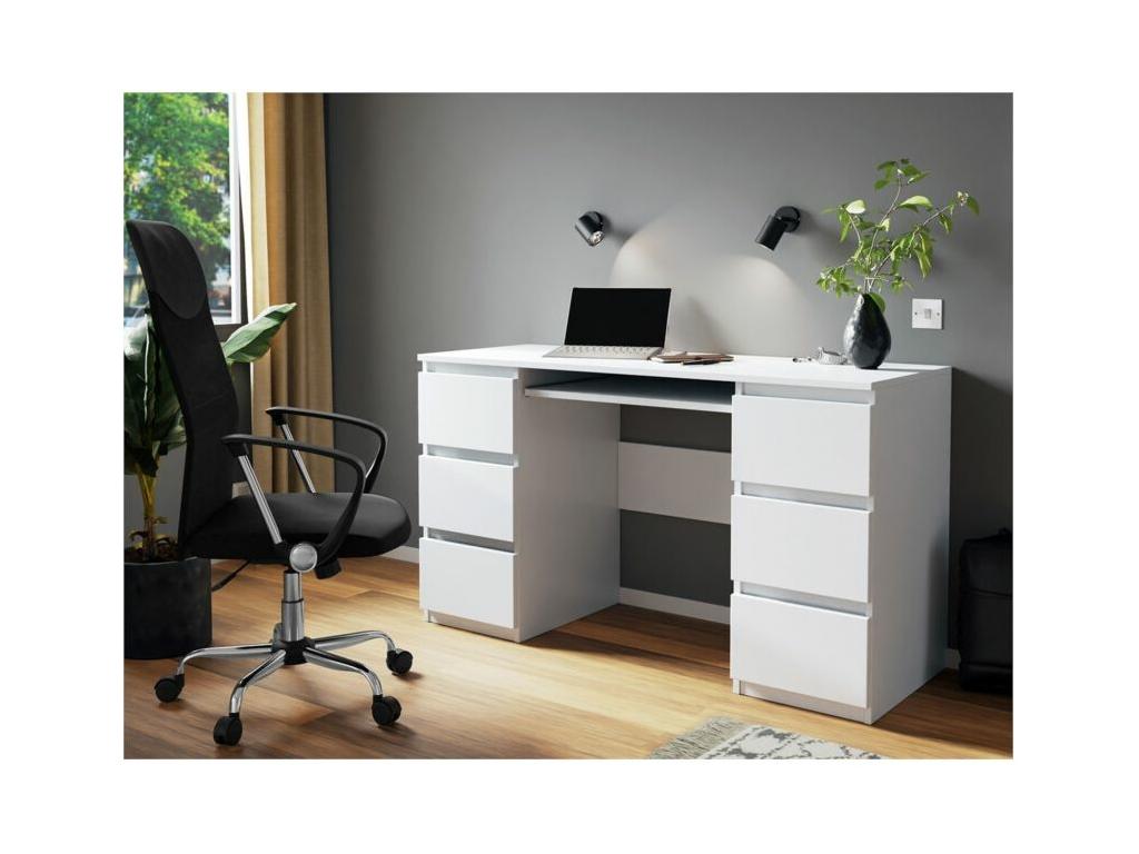 Vertchez 6-drawer desk with 1 shelf