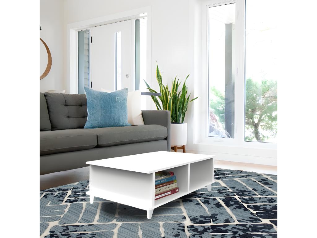 Victoria Coffee Table - White - 80x50x35 cm - Vertchez