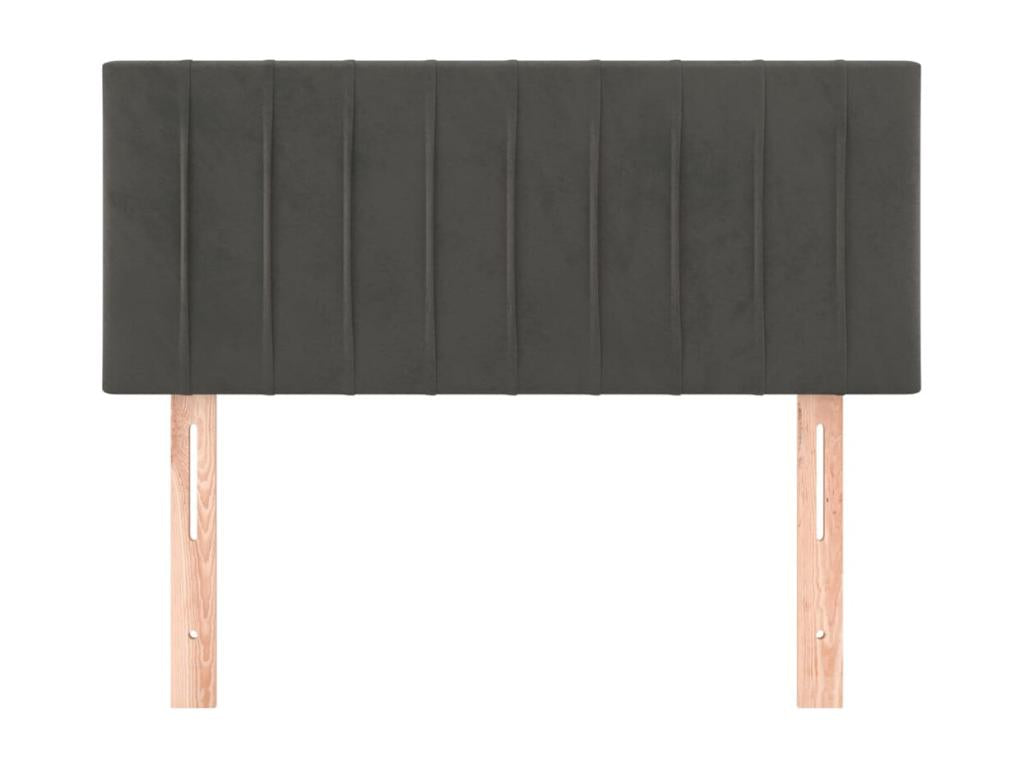 Dark Grey Headboard 100x5x78/88 cm Velvet