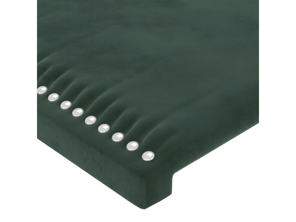 Headboard with wings, Dark Green, 163x16x78/88 cm, Velvet