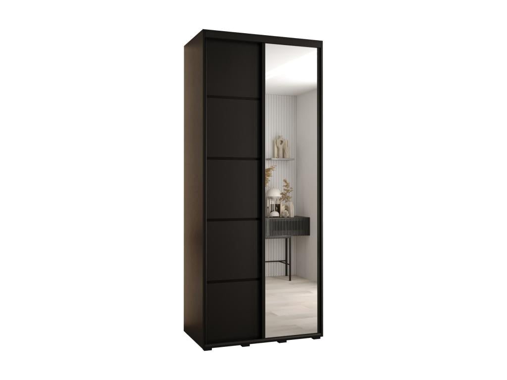 Vertchez 5-Door Sliding Wardrobe 235.2/120/45 2 Doors Black/Black/Black