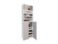 Vertchez XL Wooden Large Shoe Cabinet, Large Boot, Hallway Furniture, Vertchez 10 Compartments, White/Grey