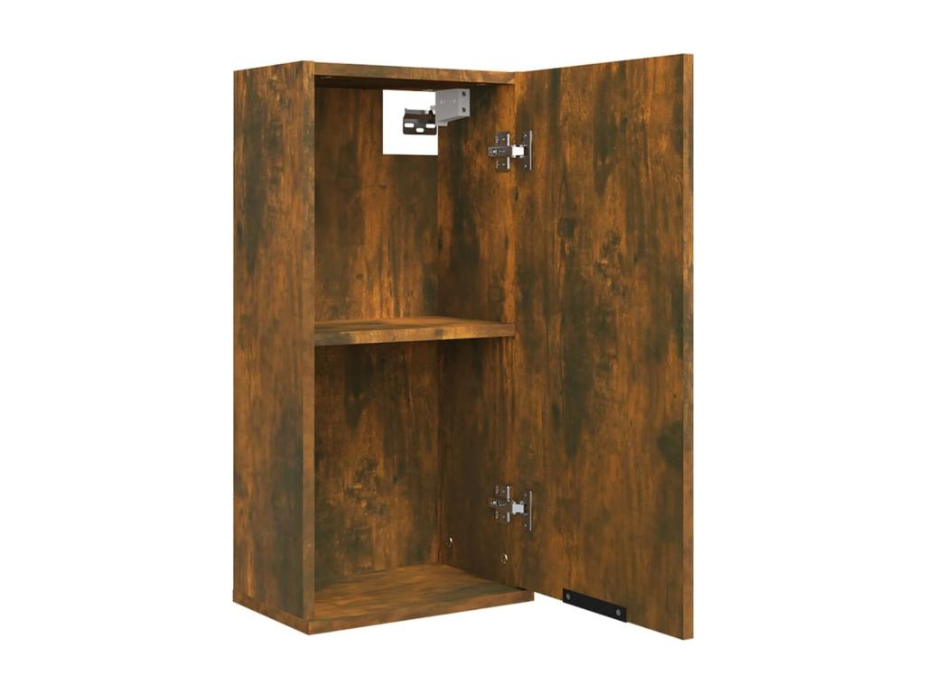 Wall-mounted bathroom cabinet, smoked oak, 32x20x67 cm