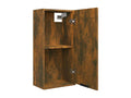 Wall-mounted bathroom cabinet, smoked oak, 32x20x67 cm