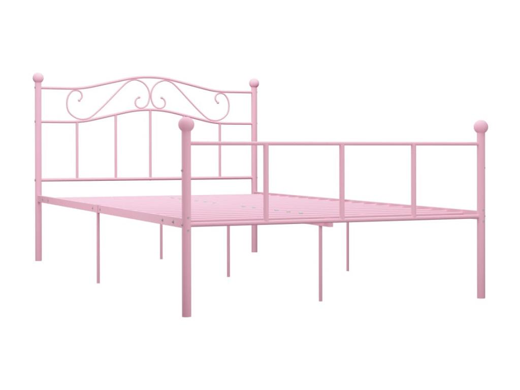 Pink Metal Bed Frame 120x200 cm