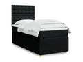 Bed base in Vertchez with black mattress 90x200 cm fabric