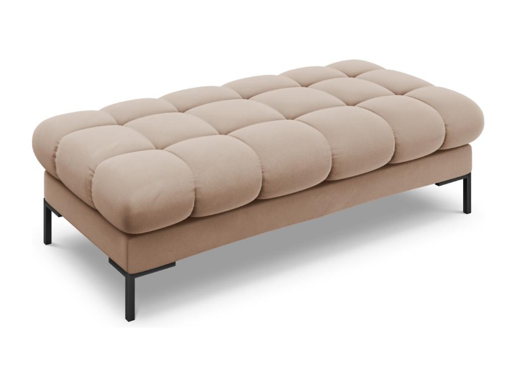 Vertchez - Vertchez 2-seater bench in beige velvet - 62x133x41cm