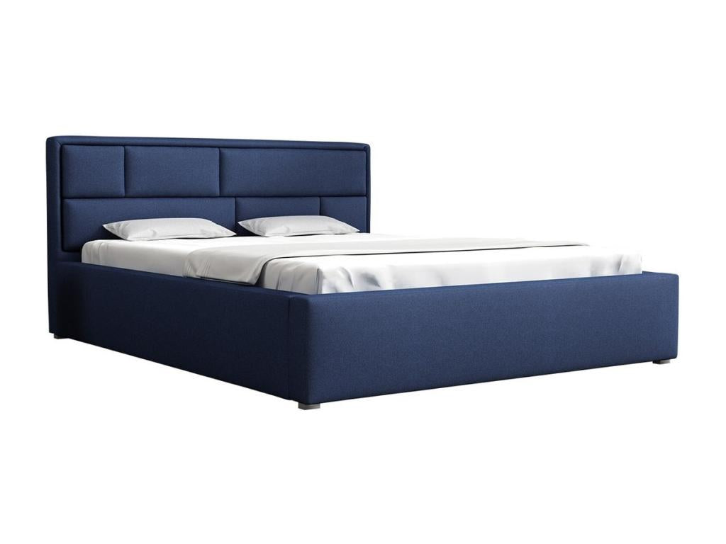 Vertchez 104 Double Blue Bed 140x200 Upholstery Slatted Base at Vertchez 160x223x93cm