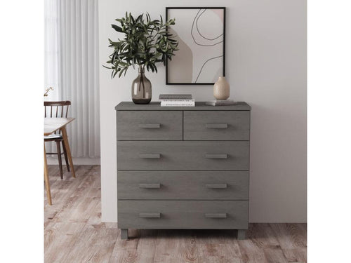 Vertchez Light Grey Buffet 79x40x80 cm Solid Pine Wood