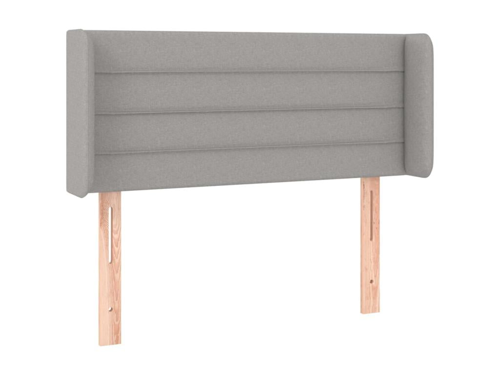 Light Grey LED Headboard 83x16x78/88 cm Fabric