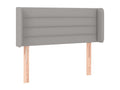 Light Grey LED Headboard 83x16x78/88 cm Fabric