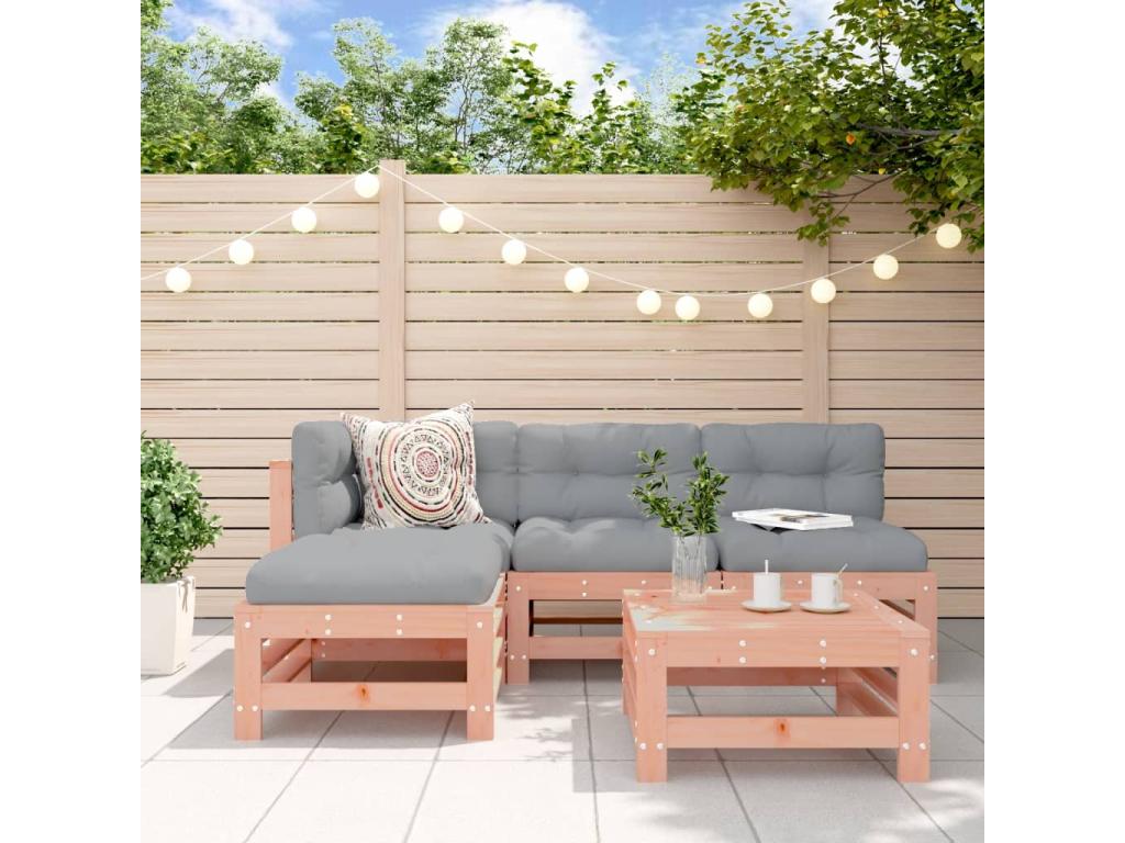 Meublita 5-piece solid wood garden furniture set