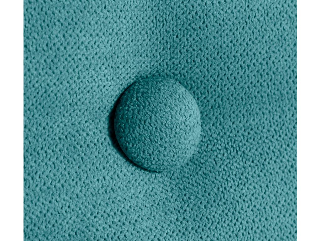 Vertchez Aqualine Smooth Fabric Headboard with Buttons 145x105cm with Legs for 135/140cm Beds - Turquoise