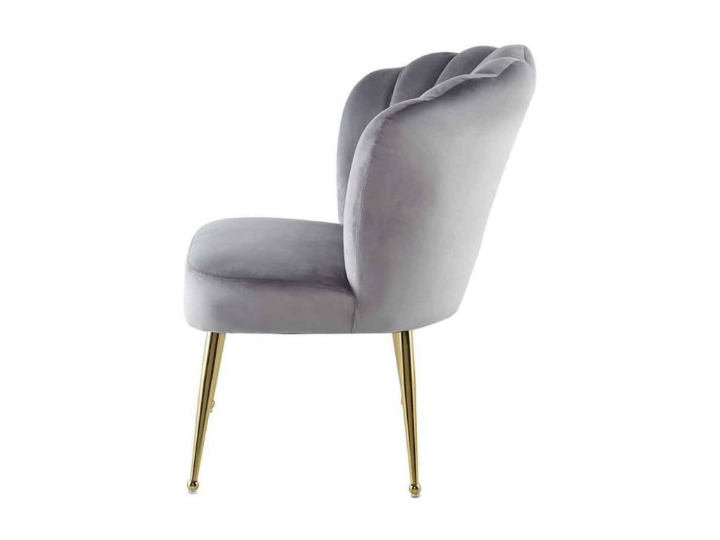 Green Velvet Designer Chair 87cm Grey