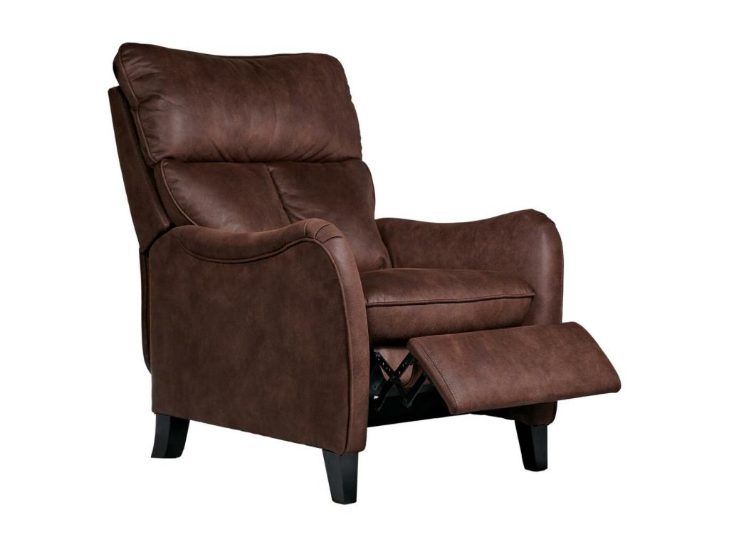 Vertchez Microfiber Manual Reclining Armchair - Brown