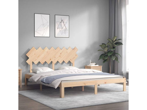 Bed frame without mattress 160x200 cm solid pine wood