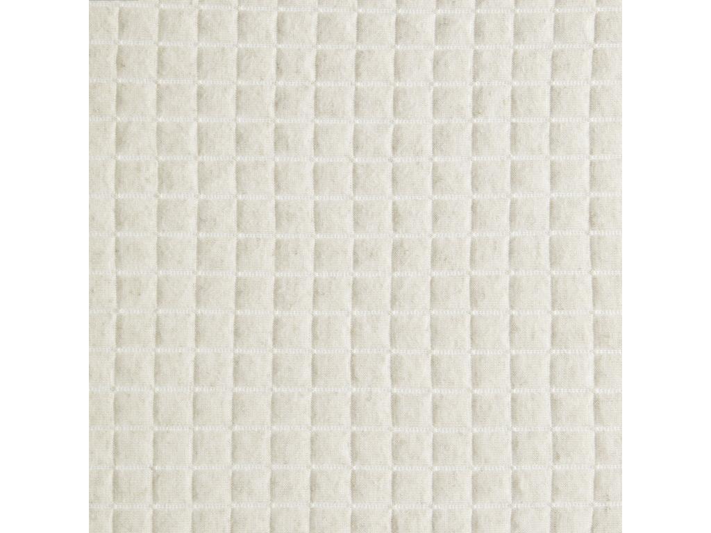 Natural ecru upholstered decorative bed base, Aube - Vertchez 100x200