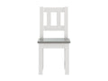 Children's 3-piece table and chair set, white and grey MDF