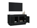 Black TV stand 80x35x45 cm engineered wood
