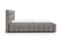 Vertchez Bed Vertchezé Parlas Bis - Double bed 140x200 with slatted base and storage - Amor Velvet Grey fabric 4318