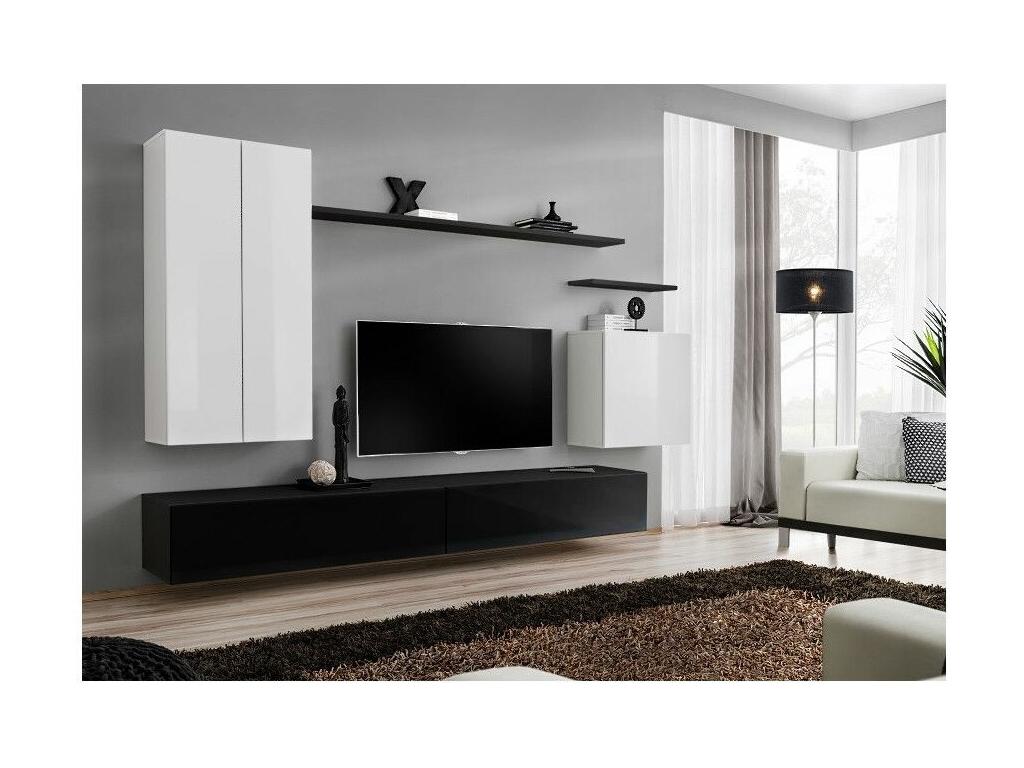 Switch XII 270cm White Wall-Mounted TV Unit