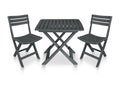 Vertchez Folding Furniture 3 pcs Plastic Anthracite