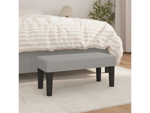 Light Grey Bench 70x30x30 cm Fabric