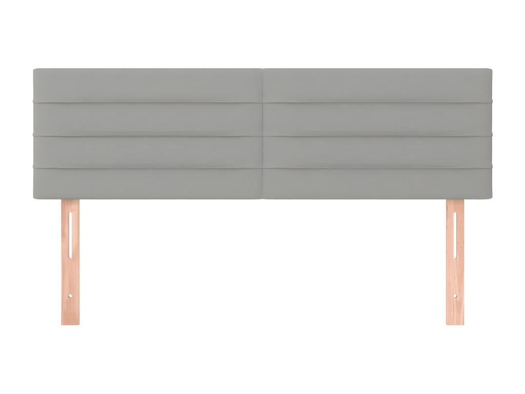 2-piece headboard set, light grey, 72x5x78/88 cm, fabric