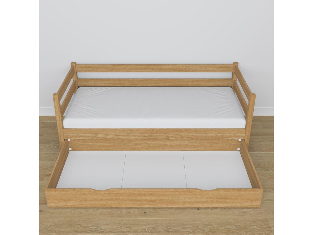 Oak daybed - with drawer N01 Natural Oak 100x190