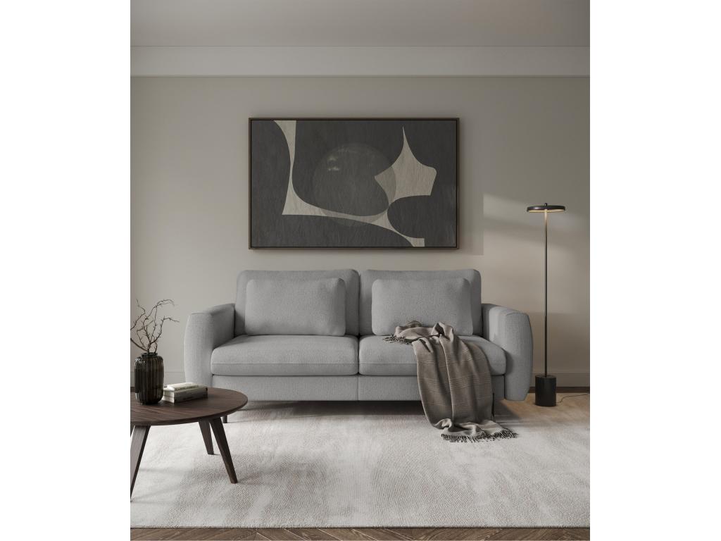 3-seater convertible sofa - in grey bouclé - Vertchez