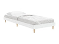 White bed frame 75x190 cm engineered wood