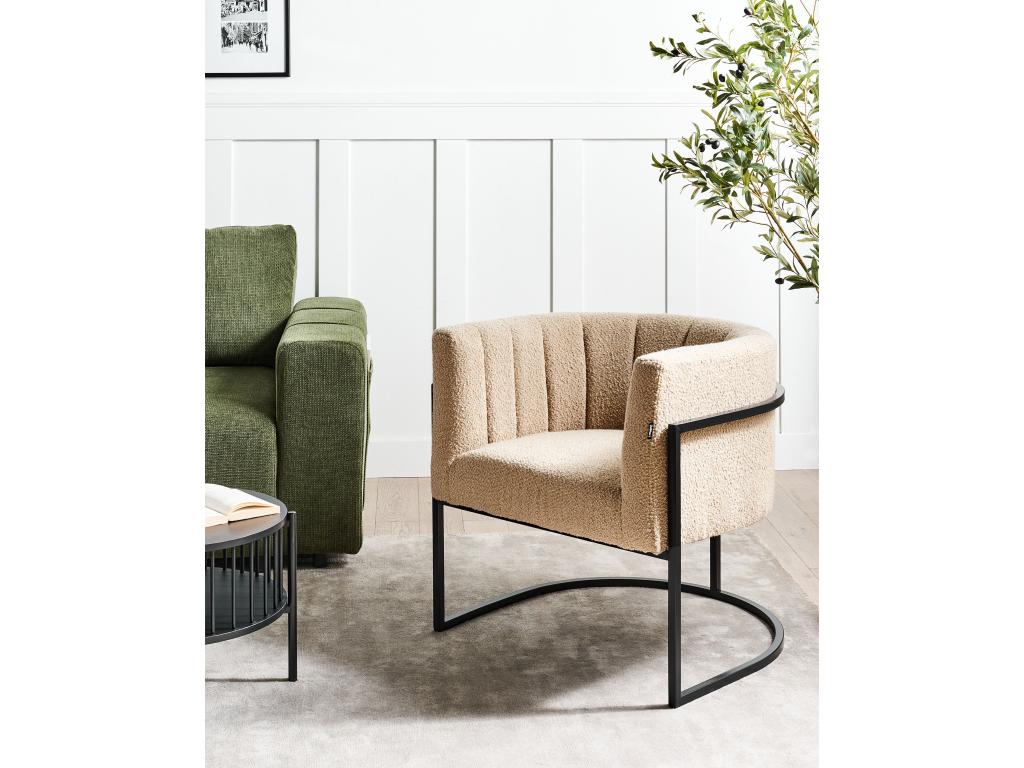 Green Armchair II Beige Loop