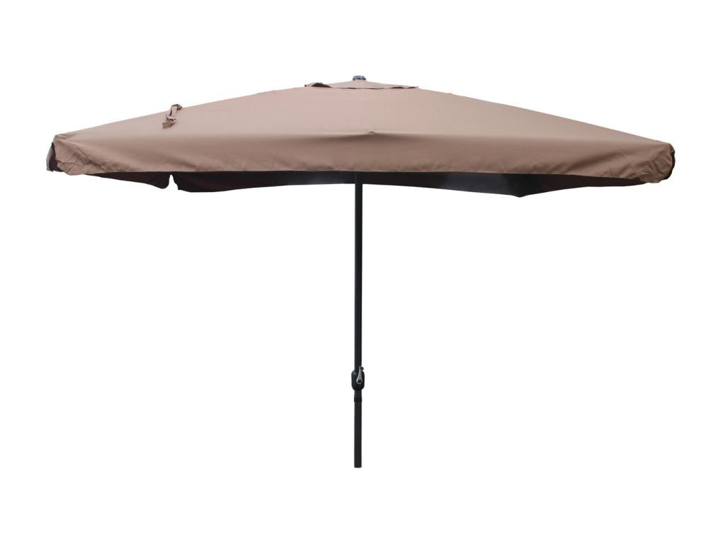 Meublita 2.95x2.95m Square Straight Parasol, Chocolate