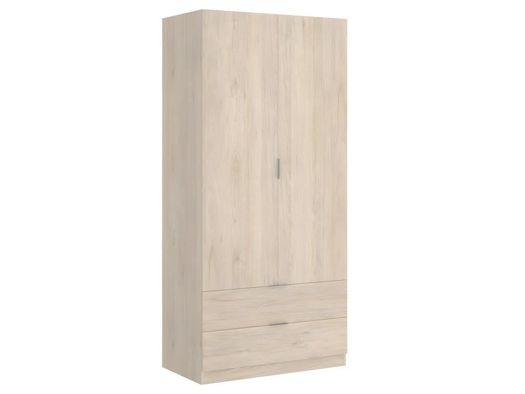 Wardrobe, cupboard, storage unit, natural color - Length 81 x Height 184 x Depth 52 cm