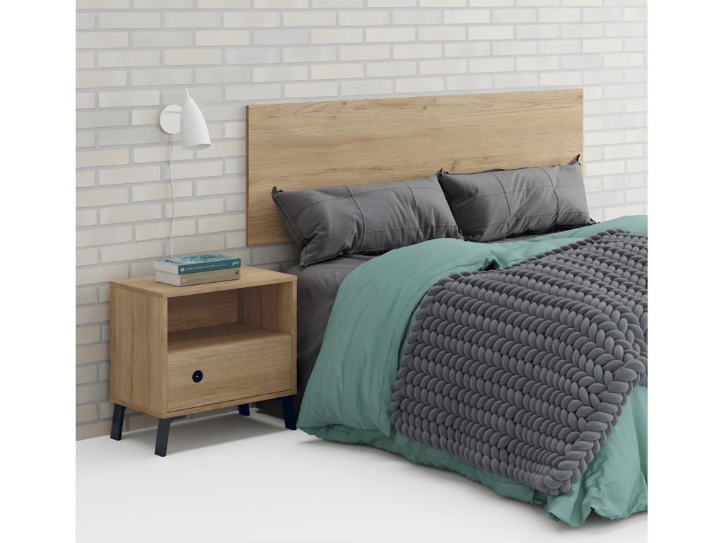 Adult headboard in golden oak color - Length 160 x Height 50 x Depth 1.6 cm