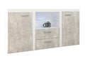 Vertchez 104 Concrete Chest of Drawers - White With drawers and doors Number of drawers: 2 82x157cm