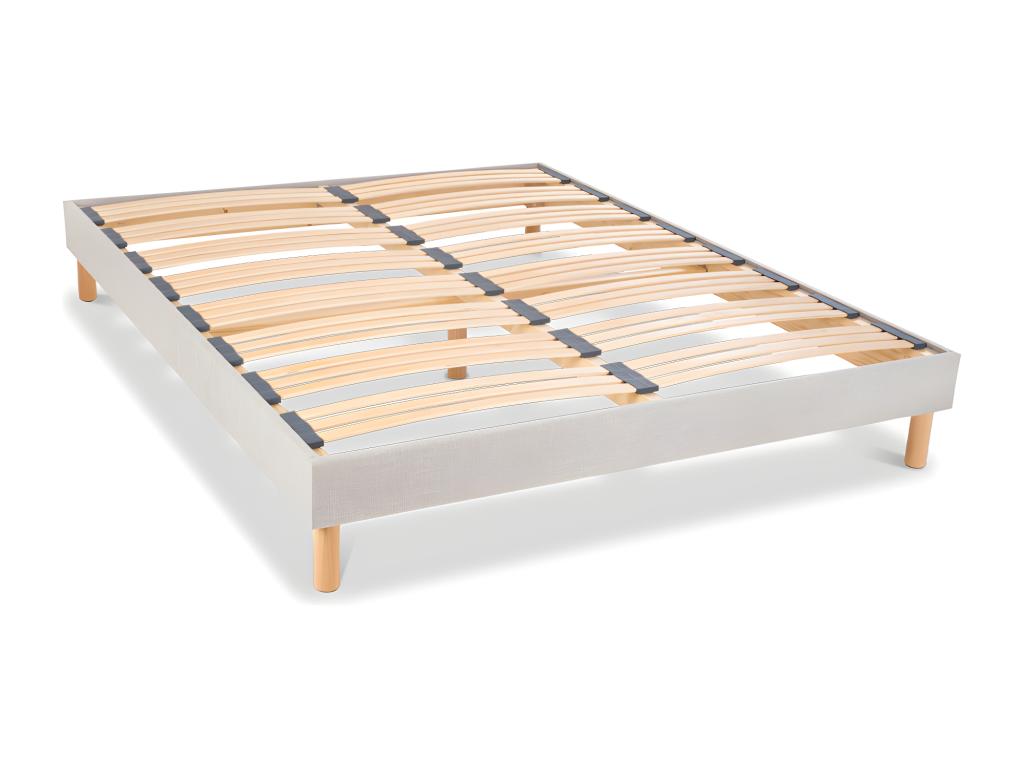 Vertchez BEDDING - Vertchez wooden bed base 180x200 cm - Light Grey - Delivered in Vertchez
