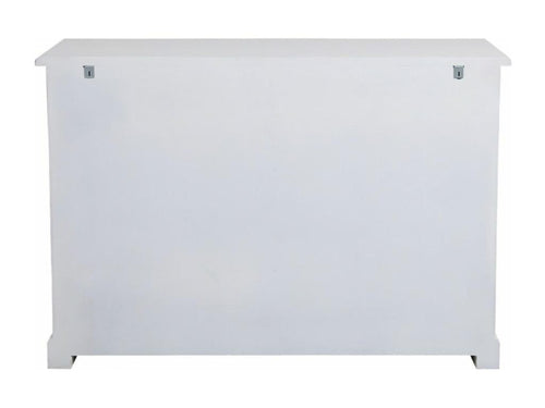 2-Door 4-Drawer Sideboard Base Cabinet, White MDF - Meublita Island Meublita