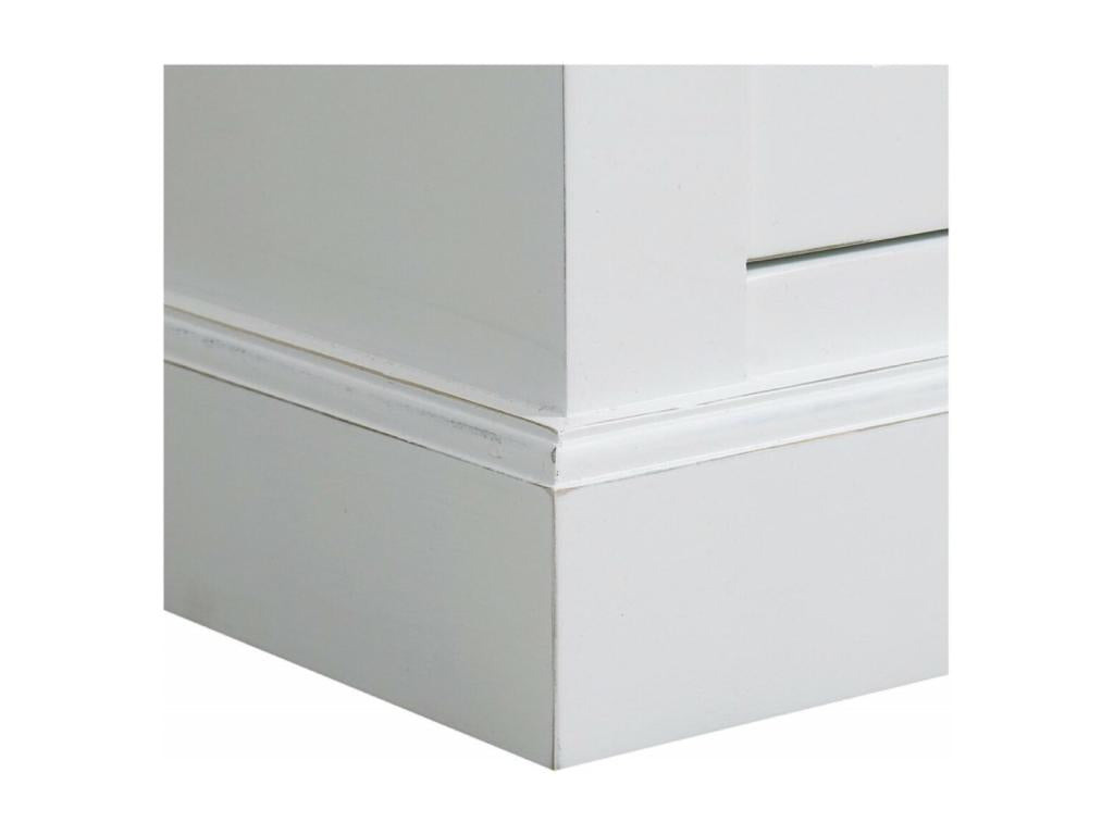 2-Door 4-Drawer Sideboard Base Cabinet, White MDF - Meublita Island Meublita