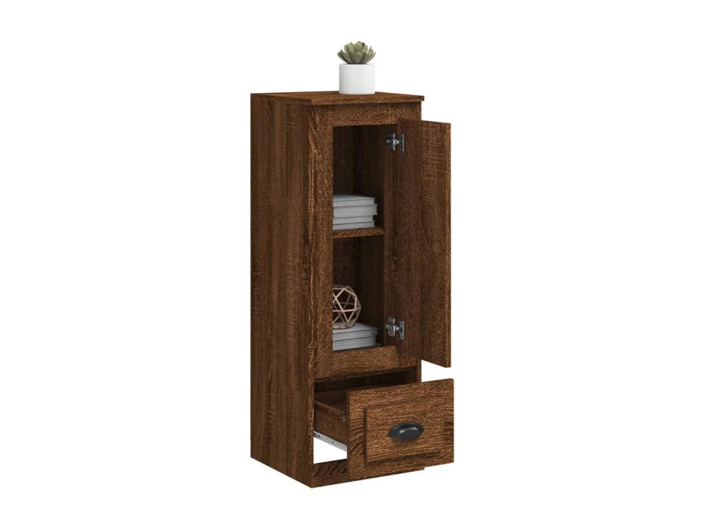 High sideboard in brown oak, 36x35.5x103.5 cm, engineered wood