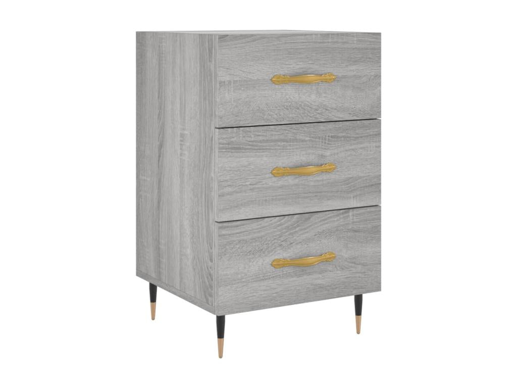 Vertchez bedside table, grey, 40x40x66 cm, engineered wood