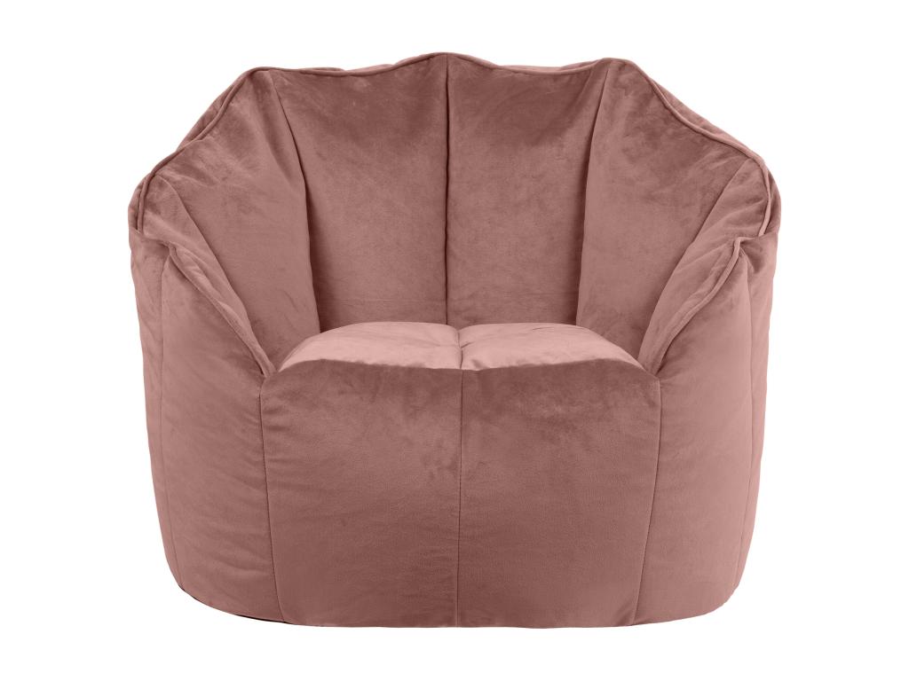 Pink velvet pouf/armchair - SIRENA