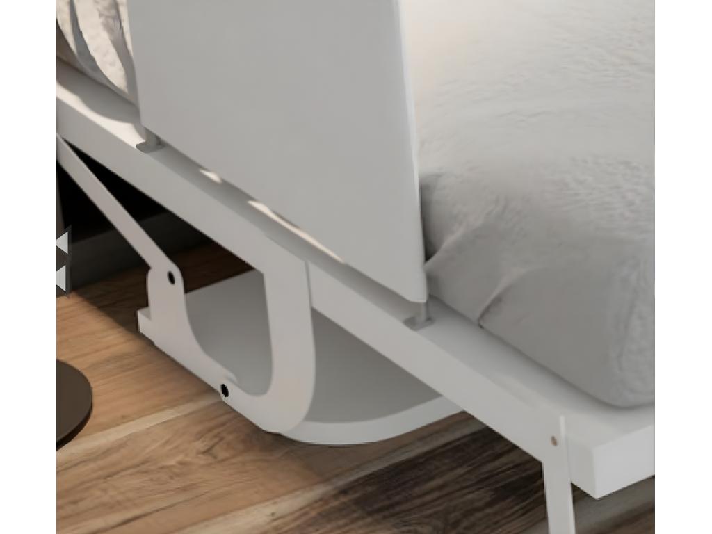 Vertical wall bed 90x200 with desk - Student - Light oak front