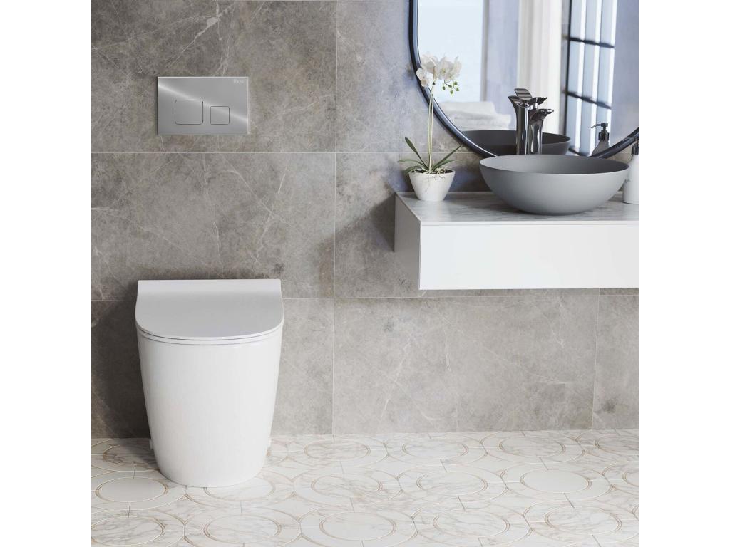 Wall-hung toilet frame with flush plate, type F, Vertchez