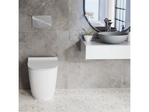 Wall-hung toilet frame with flush plate, type F, Vertchez