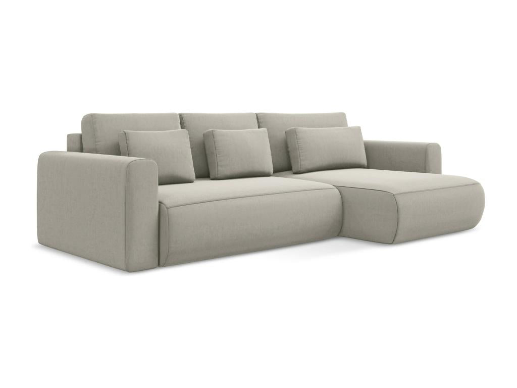 3-seater right-hand corner sofa bed in velvet - Vertchez
