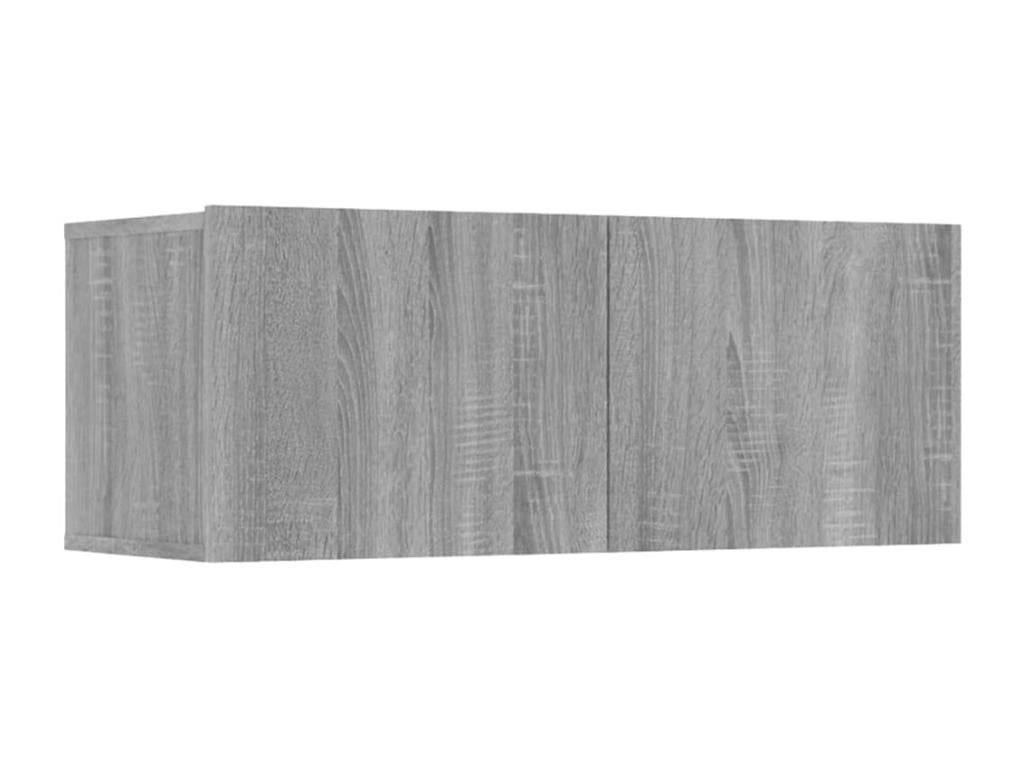 4-piece TV unit, brown oak, 80x30x30 cm, engineered wood