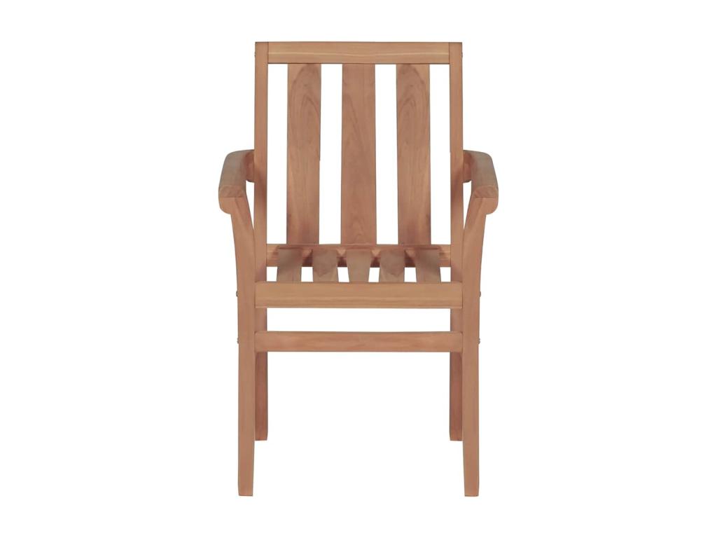 Set of 2 garden chairs and cushions, Vertchez, solid teak wood