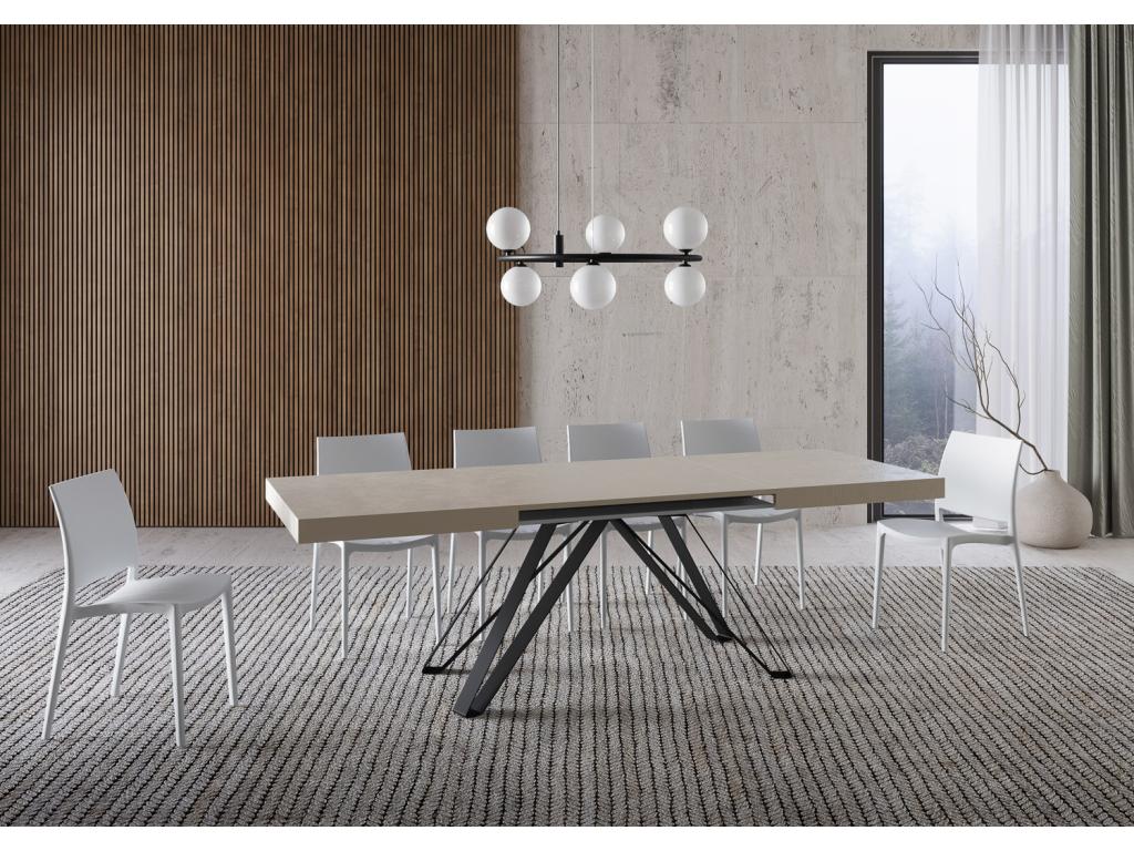 Extendable table 90x160/264 cm Meublita cashmere anthracite legs