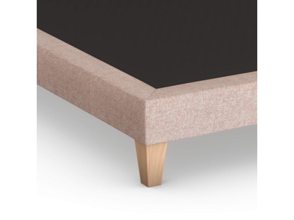 Upholstered bed base in peony pink - Vertchez 80x210